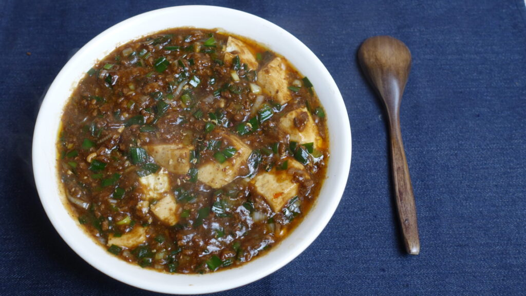 濱納豆で調理した麻婆豆腐の画像